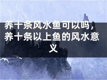 养十条风水鱼可以吗，养十条以上鱼的风水意义