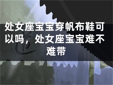 处女座宝宝穿帆布鞋可以吗，处女座宝宝难不难带