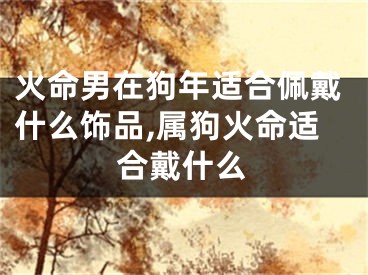 火命男在狗年适合佩戴什么饰品,属狗火命适合戴什么