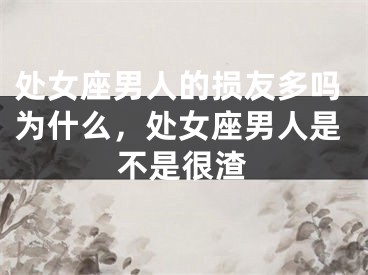 处女座男人的损友多吗为什么，处女座男人是不是很渣