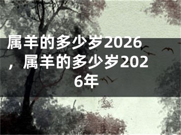属羊的多少岁2026，属羊的多少岁2026年