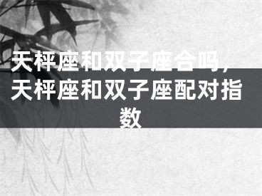 天枰座和双子座合吗,天枰座和双子座配对指数