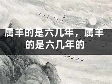 属羊的是六几年，属羊的是六几年的