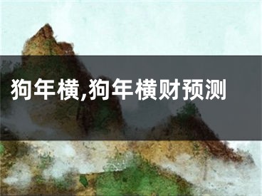 狗年横,狗年横财预测