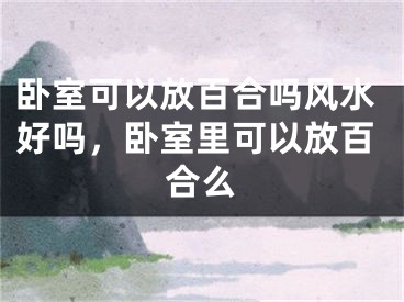 卧室可以放百合吗风水好吗，卧室里可以放百合么