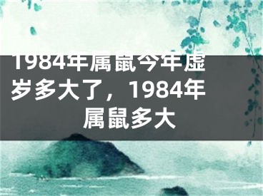 1984年属鼠今年虚岁多大了，1984年属鼠多大