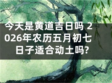 今天是黄道吉日吗 2026年农历五月初七日子适合动土吗?