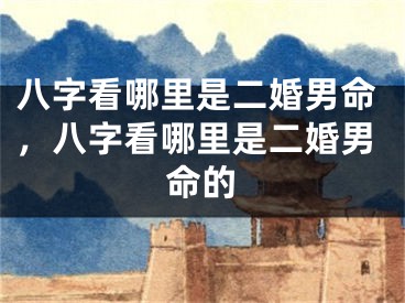 八字看哪里是二婚男命,八字看哪里是二婚男命的