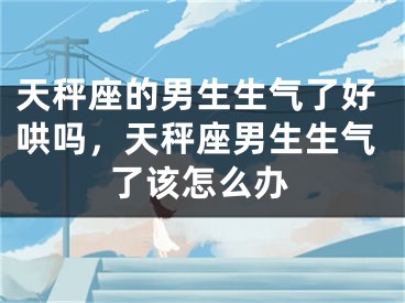 天秤座的男生生气了好哄吗,天秤座男生生气了该怎么办