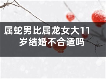 属蛇男比属龙女大11岁结婚不合适吗