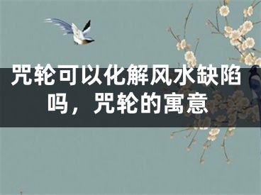 咒轮可以化解风水缺陷吗,咒轮的寓意