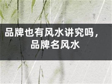 品牌也有风水讲究吗,品牌名风水