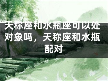 天称座和水瓶座可以处对象吗，天称座和水瓶配对
