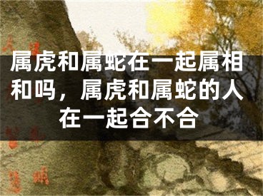 属虎和属蛇在一起属相和吗，属虎和属蛇的人在一起合不合