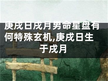 庚戌日戌月男命星盘有何特殊玄机,庚戌日生于戌月