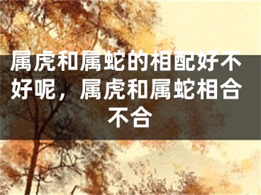 属虎和属蛇的相配好不好呢，属虎和属蛇相合不合