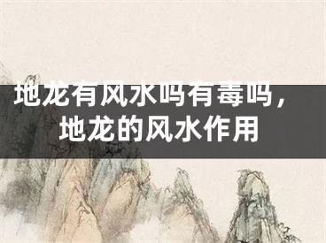 地龙有风水吗有毒吗，地龙的风水作用