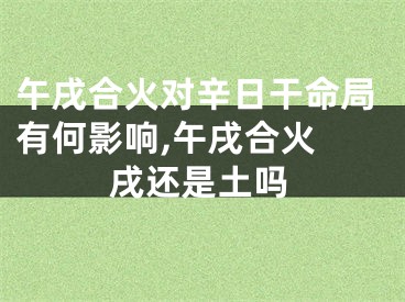 午戌合火对辛日干命局有何影响,午戌合火 戌还是土吗