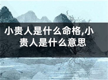 小贵人是什么命格,小贵人是什么意思