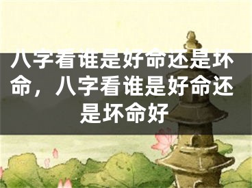 八字看谁是好命还是坏命，八字看谁是好命还是坏命好