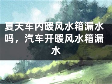 夏天车内暖风水箱漏水吗，汽车开暖风水箱漏水