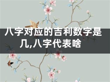 八字对应的吉利数字是几,八字代表啥