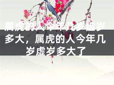 属虎的人今年几岁虚岁多大,属虎的人今年几岁虚岁多大了