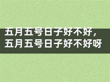 五月五号日子好不好,五月五号日子好不好呀