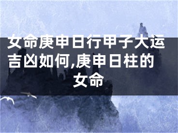 女命庚申日行甲子大运吉凶如何,庚申日柱的女命