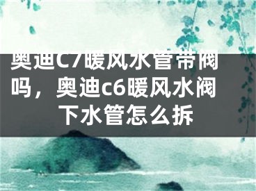 奥迪C7暖风水管带阀吗，奥迪c6暖风水阀下水管怎么拆