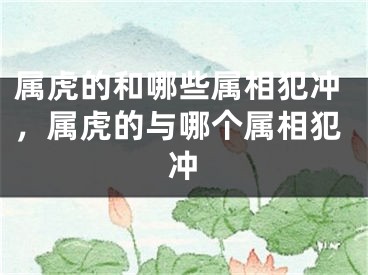 属虎的和哪些属相犯冲,属虎的与哪个属相犯冲