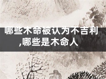 哪些木命被认为不吉利,哪些是木命人