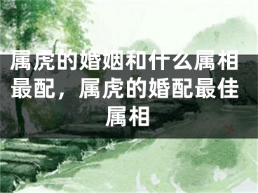 属虎的婚姻和什么属相最配，属虎的婚配最佳属相