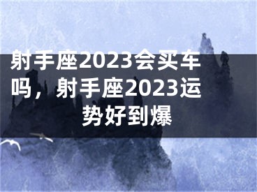 射手座2023会买车吗,射手座2023运势好到爆