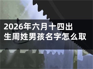 2026年六月十四出生周姓男孩名字怎么取