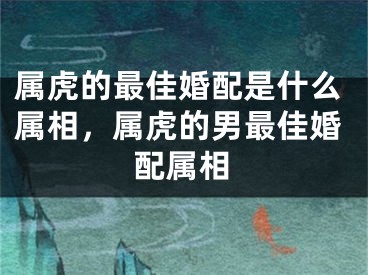 属虎的最佳婚配是什么属相，属虎的男最佳婚配属相
