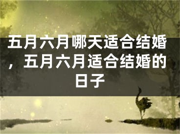 五月六月哪天适合结婚，五月六月适合结婚的日子