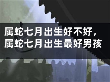 属蛇七月出生好不好，属蛇七月出生最好男孩