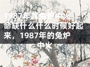 1987年属兔炉中火命缺什么什么时候好起来,1987年的兔炉中火