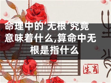 命理中的‘无根’究竟意味着什么,算命中无根是指什么