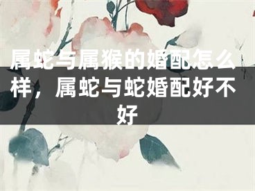 属蛇与属猴的婚配怎么样，属蛇与蛇婚配好不好