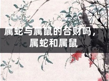 属蛇与属鼠的合财吗，属蛇和属鼠