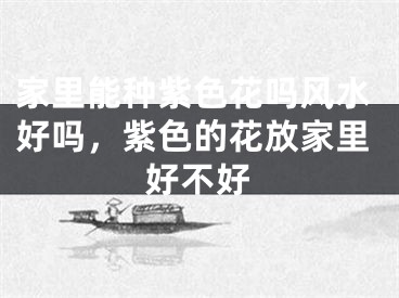 家里能种紫色花吗风水好吗,紫色的花放家里好不好