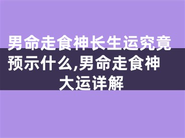 男命走食神长生运究竟预示什么,男命走食神大运详解