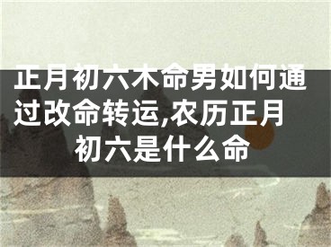 正月初六木命男如何通过改命转运,农历正月初六是什么命