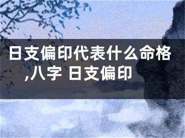 日支偏印代表什么命格,八字 日支偏印