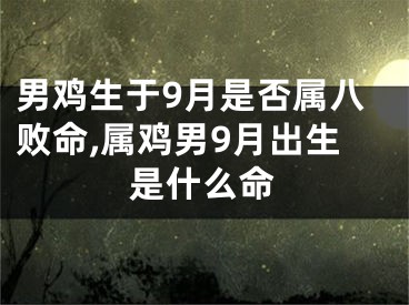 男鸡生于9月是否属八败命,属鸡男9月出生是什么命
