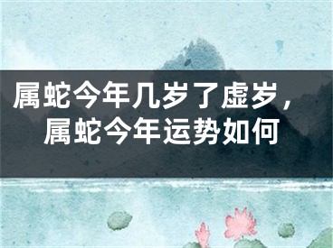 属蛇今年几岁了虚岁,属蛇今年运势如何