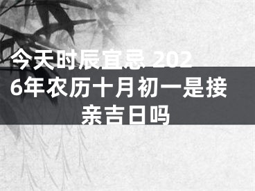 今天时辰宜忌 2026年农历十月初一是接亲吉日吗
