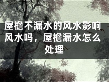 屋檐不漏水的风水影响风水吗，屋檐漏水怎么处理